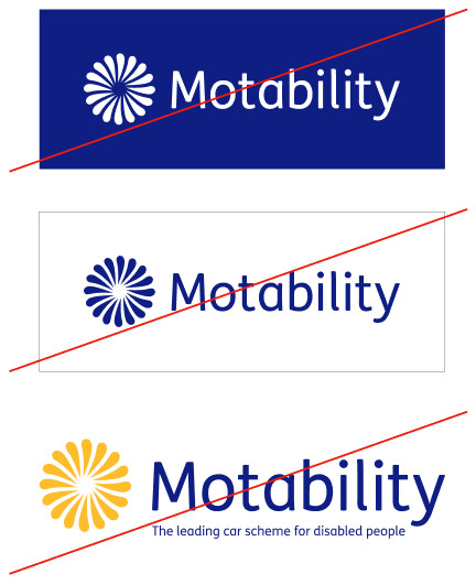Old Motability logos
